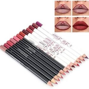 LipsticFemale Precision Waterproof Lip Liner Pencils (Set of 12)